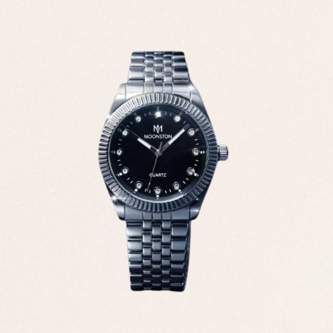 Silver stainless steel chain watch for men with durable link bracelet for formal and professional styling.
