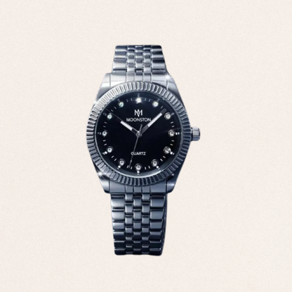 Silver stainless steel chain watch for men with durable link bracelet for formal and professional styling.