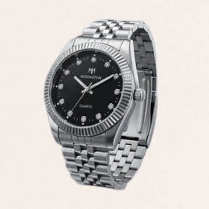 Silver stainless steel chain watch for men with durable link bracelet for formal and professional styling.